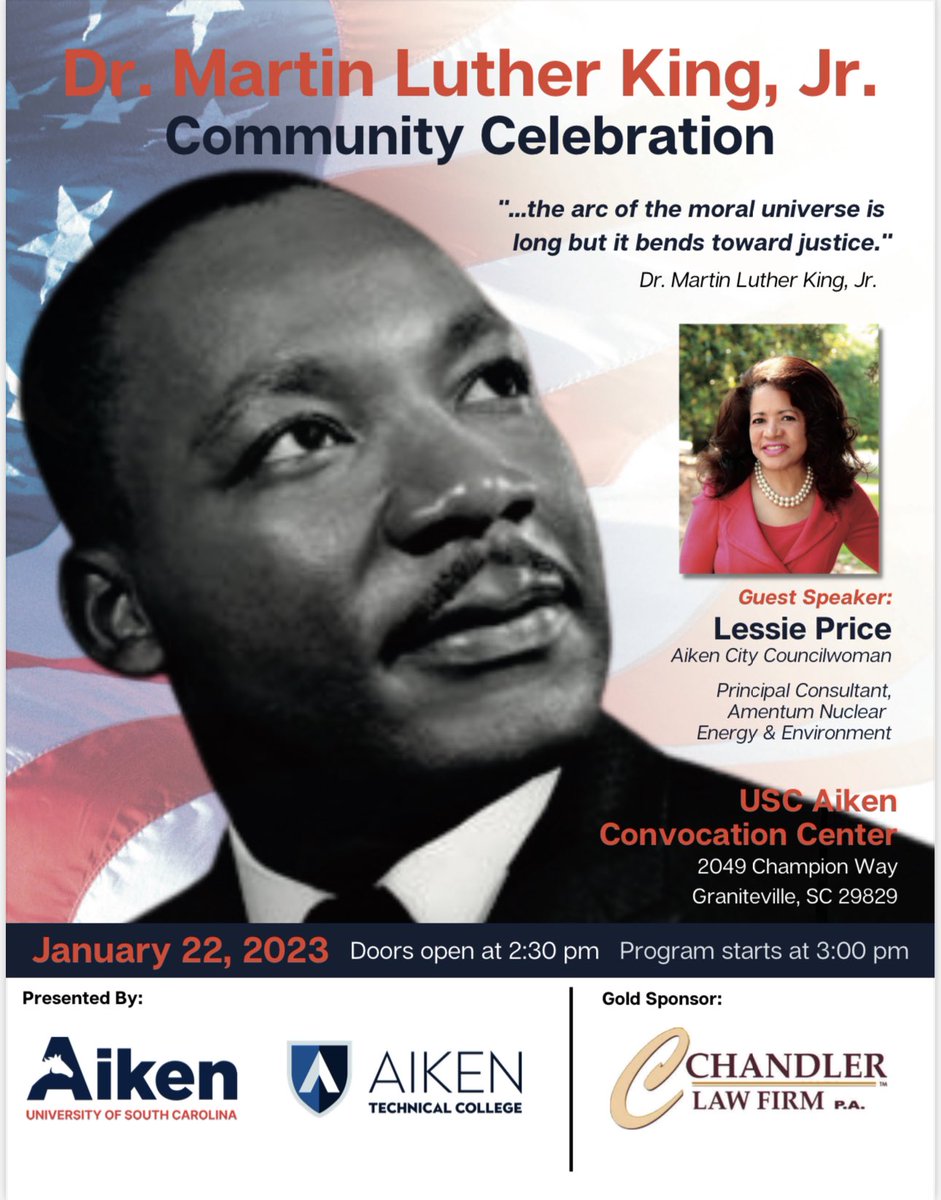 USCAiken's tweet image. Join us for the 2023 Community Celebration of Dr. Martin Luther King Jr