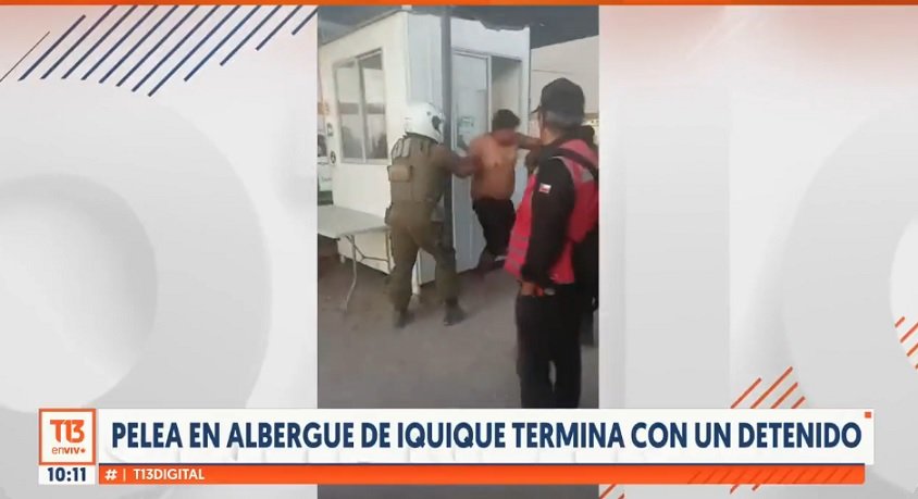Venezolanos agredieron a trabajadores de albergue que les entrega alimentos en Iquique gamba.cl/2022/12/venezo…