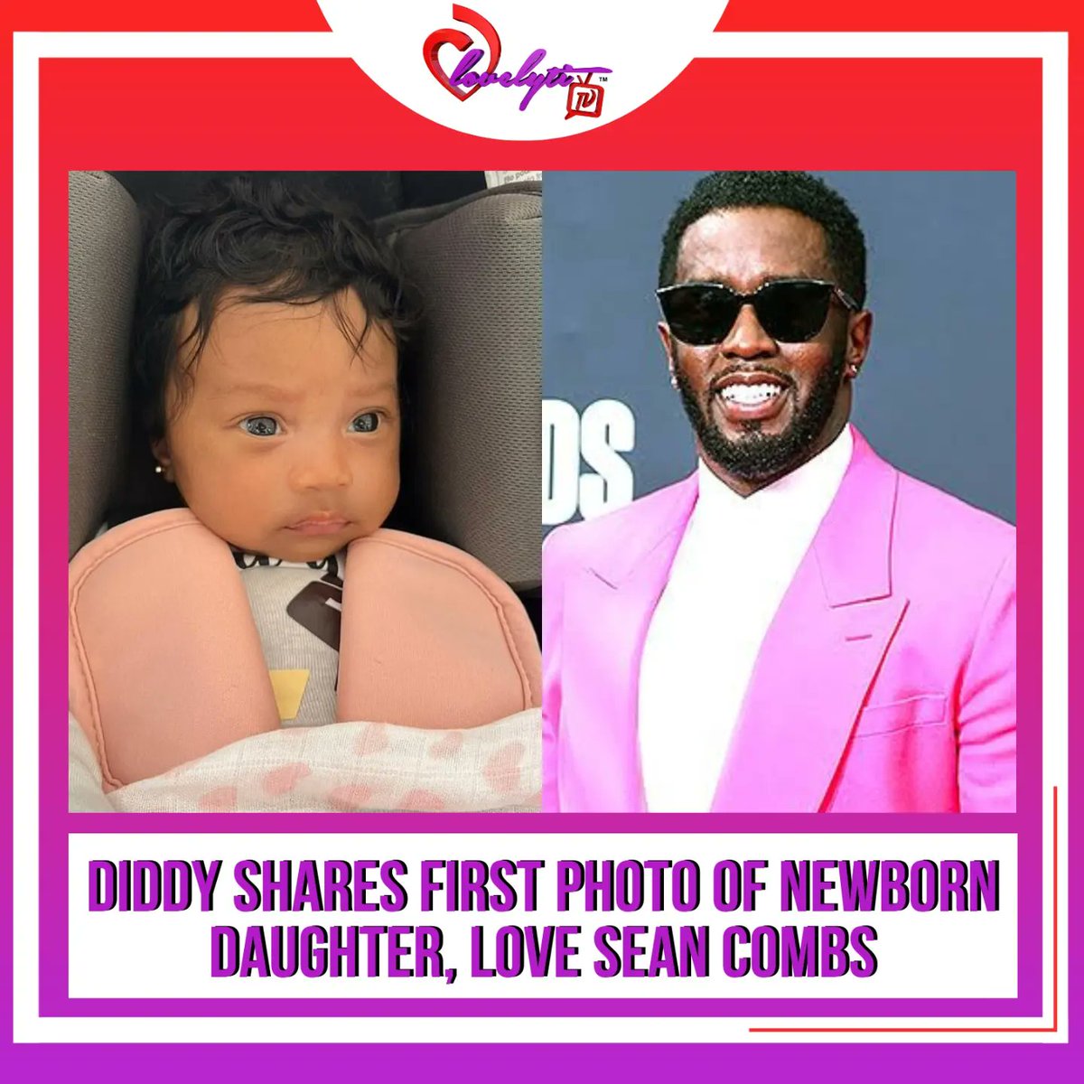 lovelyti's tweet photo. Sean "Diddy" Combs posted the first Instagram snaps of his precious newborn daughter Love Sean Combs on Tuesday. 
 
Thoughts??? 🥹❤️
 
#Diddy #LoveSeanCombs #Lovelytitv https://t.co/4xKACe5WGW