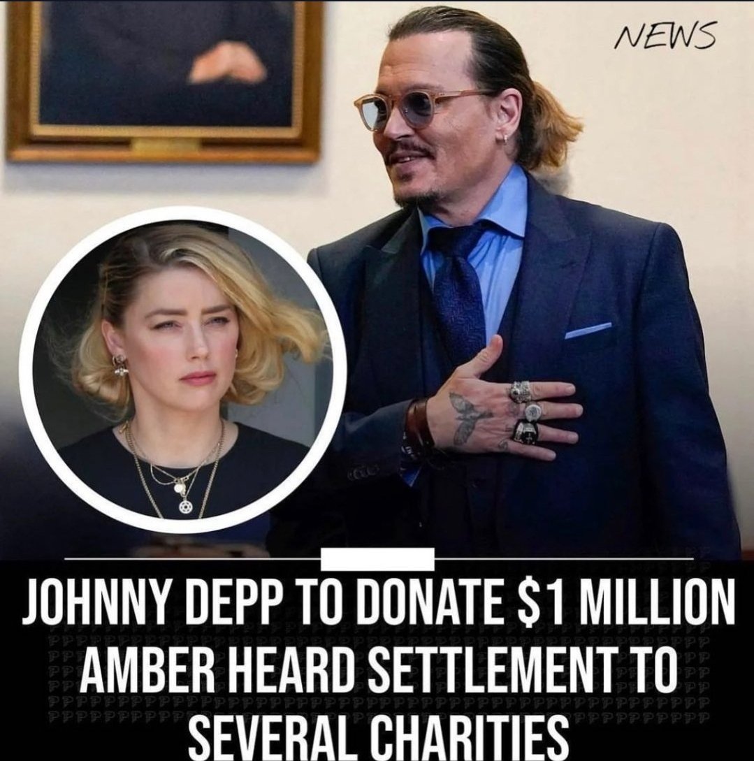 sunshinylovenit's tweet photo. Can we stop a moment &amp; talk about how amazing JD is? He knew she was broke &amp; her insurance would only pay 1m, so he agreed to her settlement offer to help her AND he's donating it to charity!! Even after all she put him through, he is still being kind.
#Johnnydeppwon
#JohnnyDepp https://t.co/m8tnZHL0Wa