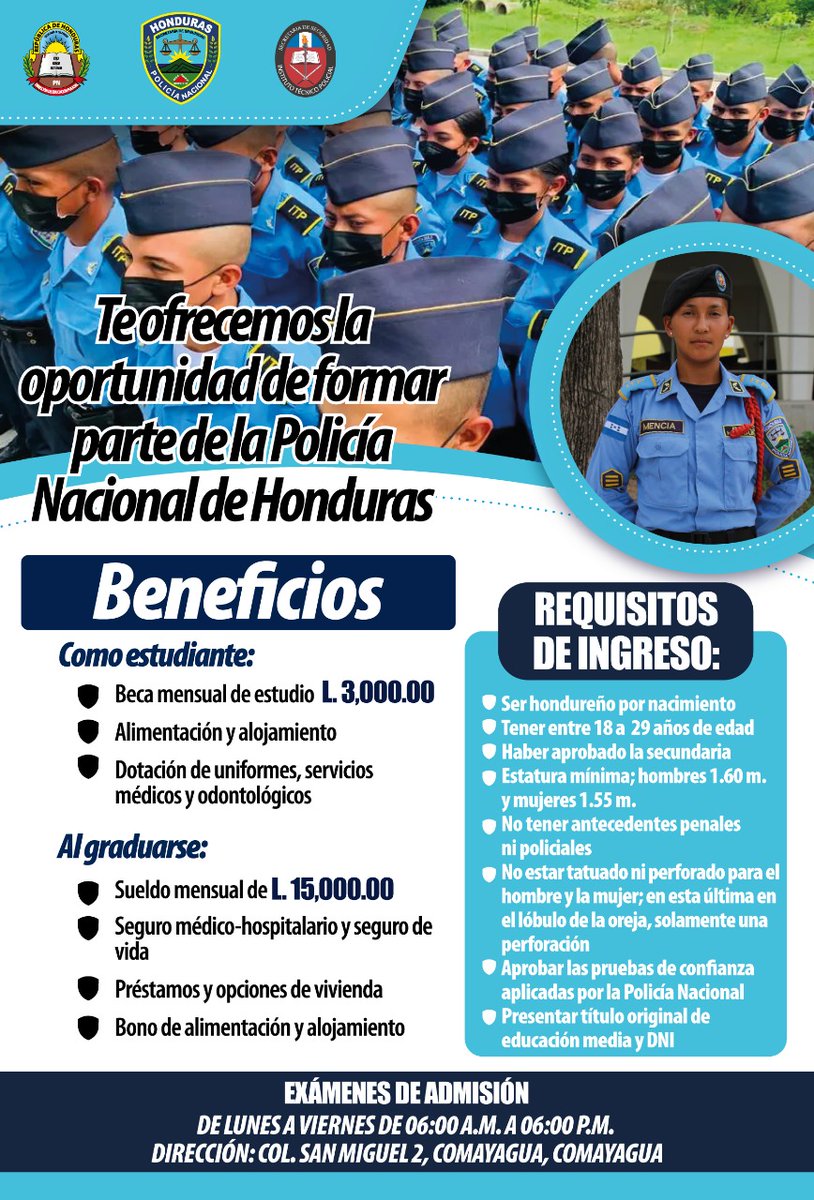 Requisitos y documentos que se necesitan para entrar a la Policía Nacional