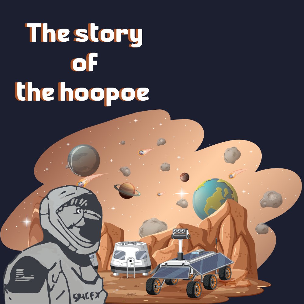 HoopoeToken's tweet photo. The story of the hoopoe head Part 2
so he traveled through space, landed on Mars, built his colony and furnished the colony with all human needs, necessities, and luxury, then he returned to Earth.

#Hoop #Hoopoe_token #Hoopoe_swap
#Hoopoe_story #mars #Bitcoin #BNB https://t.co/DC5cAY1Nbn
