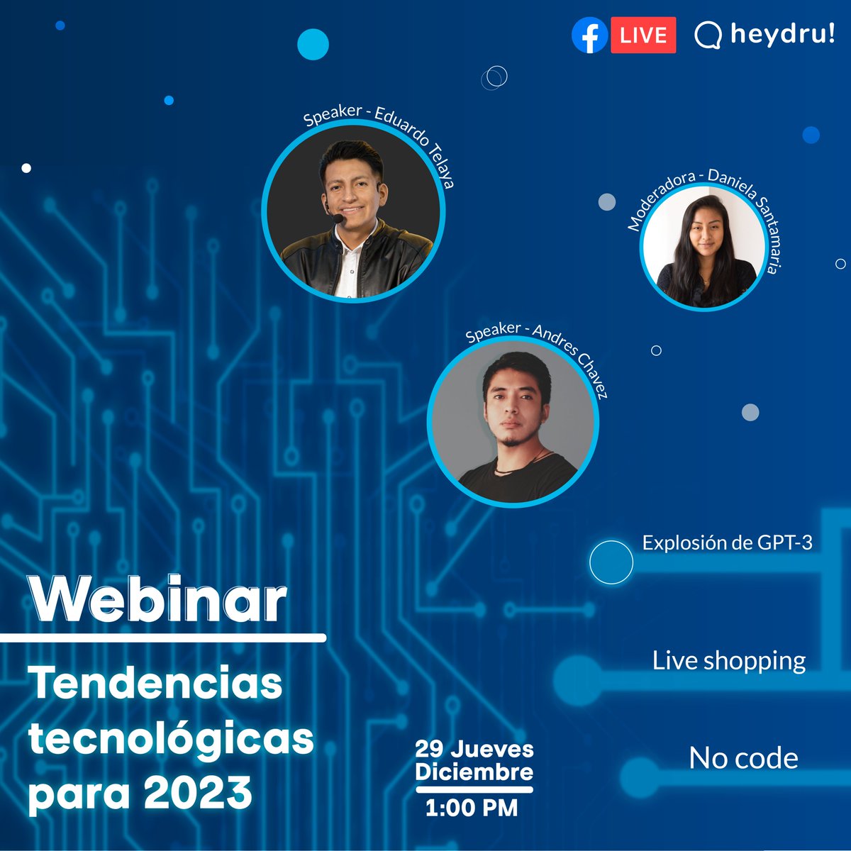 ¡Atención tecnofans! ¿Quieres saber qué es lo nuevo en el mundo tecnológico para el próximo año? ¡No te puedes perder nuestro próximo webinar! Tendencias tecnológicas para 2023.