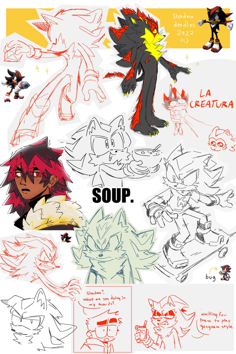 lost files 1: shadow doodles! la creatura gets to be in there twice because i like it 