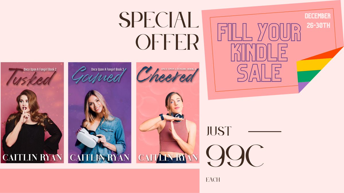 🏳️🌈CaitlinRyan🏳️🌈 (@caitlinryanff) on Twitter photo Hey folks, you cam grab so mamy 99c books in <a href="/IHeartLesfic/">I Heart SapphFic</a>'s Fill Your Kindle Sale, including not one, not two, but three of the Once Upon a Fangirl books 😱😱 #sapphicbooks #lesfic #wlwbooks
shorturl.at/AWXY1 Hey folks, you cam grab so mamy 99c books in <a href="/IHeartLesfic/">I Heart SapphFic</a>'s Fill Your Kindle Sale, including not one, not two, but three of the Once Upon a Fangirl books 😱😱 #sapphicbooks #lesfic #wlwbooks
shorturl.at/AWXY1