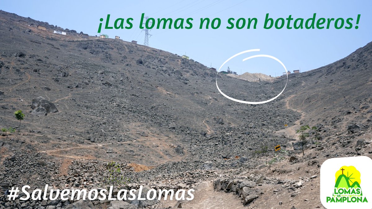 lomasdepamplona's tweet photo. #AlertaLomas 🆘
No suficiente con la afectación constante de las #LomasDePamplona debido a ocupaciones ilegales desde mediados del año pasado, ahora se ha registrado que en las últimas semanas varios camiones han llegado al lugar a arrojar desmonte.
#SalvemosLasLomas, JUNT@S 💚 https://t.co/c2GurTv29w