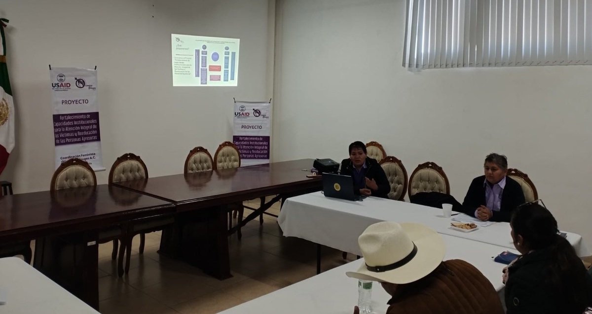 GougesAc's tweet image. Presentación del proyecto “Fortalecimiento de Capacidades Institucionales para la Atención Integral de las Víctimas y reeducación de las Personas Agresoras” ante autoridades del municipio de Valparaíso, Zacatecas.