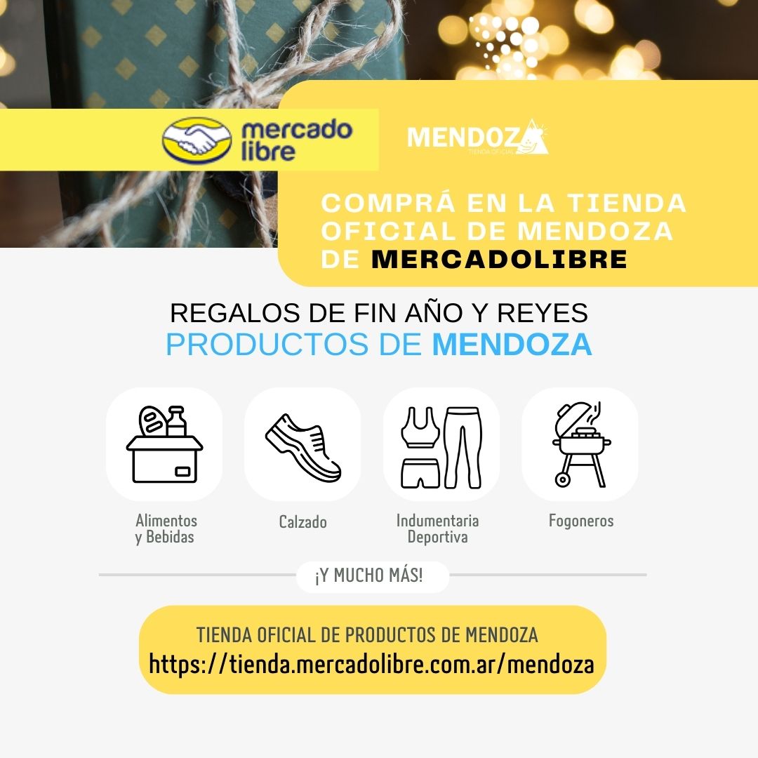 Para estas fiestas, comprá productos mendocinos, comprá en la Tienda Oficial de Mendoza en <a href="/Mercadolibre/">Mercado Libre</a> 
Ingresá por este⬇️ link y conocé las empresas que participan con excelentes precios 🛒
tienda.mercadolibre.com.ar/mendoza
@EconomiaMza