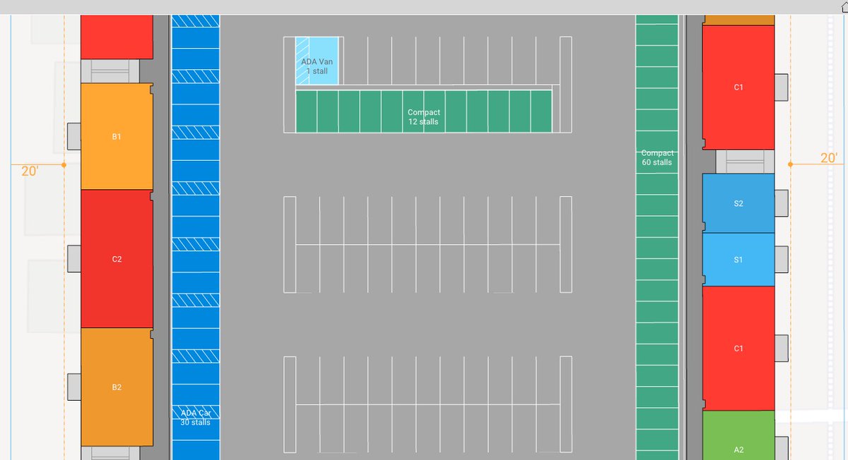 TestFitInc's tweet photo. All the types of parking stalls you can add in TestFit:
๐ ADA Car
๐ ADA Van
๐ Compact Car
๐ EV
๐ Trailer
Actually, you can add any custom stalls with any dimensions you want!
#parking #siteplanning #architecture #multifamily #realestatedevelopments https://t.co/ts9qWnccpX