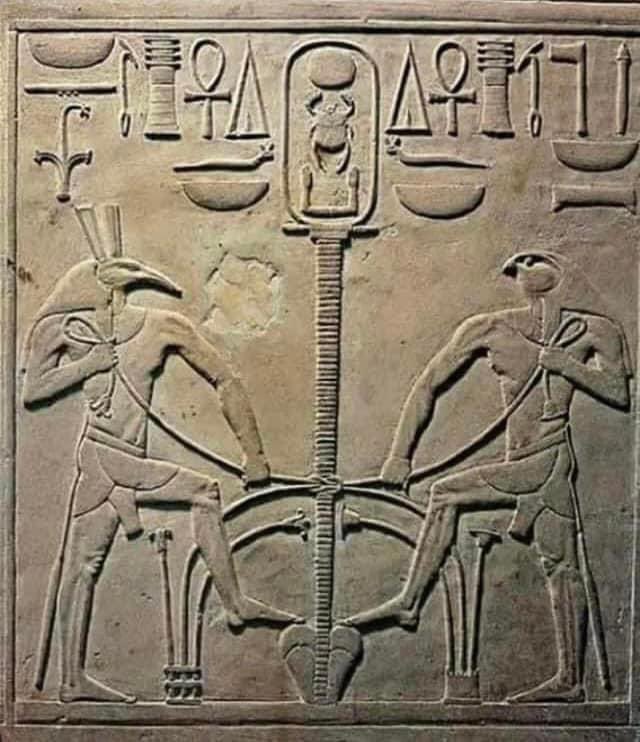 sattology's tweet photo. Another attempt by #European #mythologists masquerading as scholars to undermine #African #Native #culture. #Kemetic #Zootheism is attributed to African deities. #Mythology thy home is European #Universities. The image is of #Seth &amp; #Heru - Mother Nature. https://t.co/rveofLI6XL