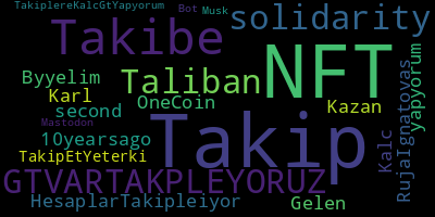 infokalyptisch's tweet photo. Trending in my timeline now: #NFT (3) #Takip (2) #Takibe (1) #GTVARTAKPLEYORUZ (1) #Taliban (1) #solidarity (1) #HesaplarTakipleiyor (1) #Kalc (1) https://t.co/OeGj5nhT6F