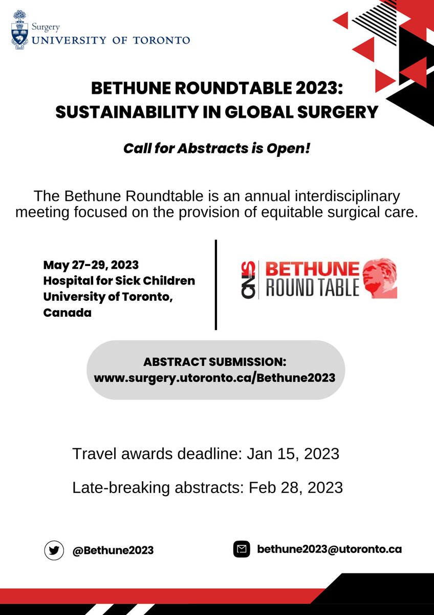 Hey everyone! We are putting together the programme and would love to include your abstract! See below for details! #GlobalHealth #GlobalGoals #NewYear #NewYearsResolution #GlobalSurgery #GlobalAnesthesia #global