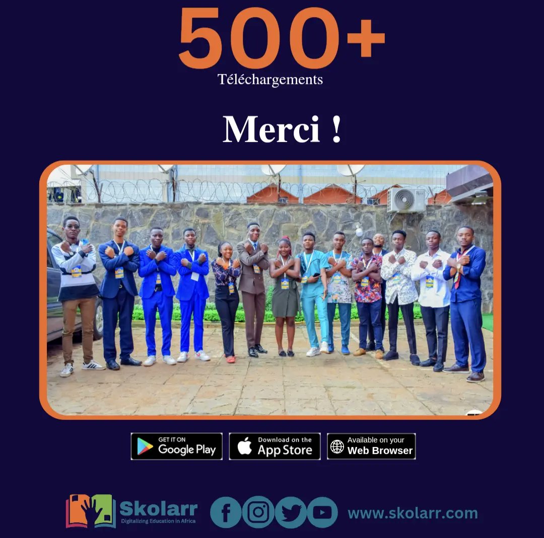 Thank you all🙏

Keep downloading and exploring the app for better school grades on google play and Appstore at👉 linktr.ee/skolarr
 👉linktr.ee/skolarr

 #skolarr #edtech #camerooneducation #Cameroon #Cameroon