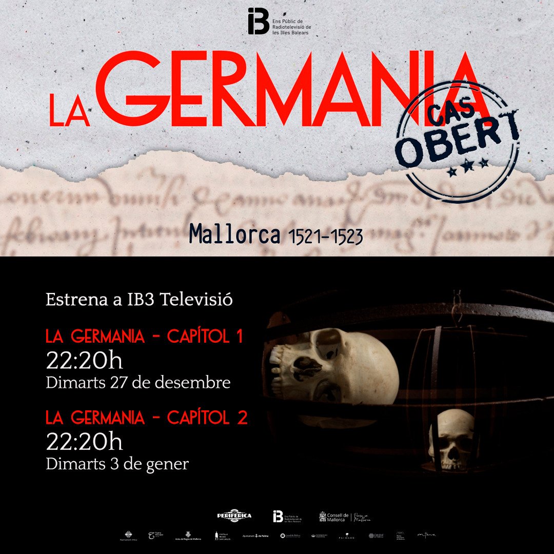 Avui a <a href="/IB3/">IB3</a> estrena del documental "La Germania". El que escriu surt una estona amb un paper estelat 😉 Espero ofertes de Bollywood