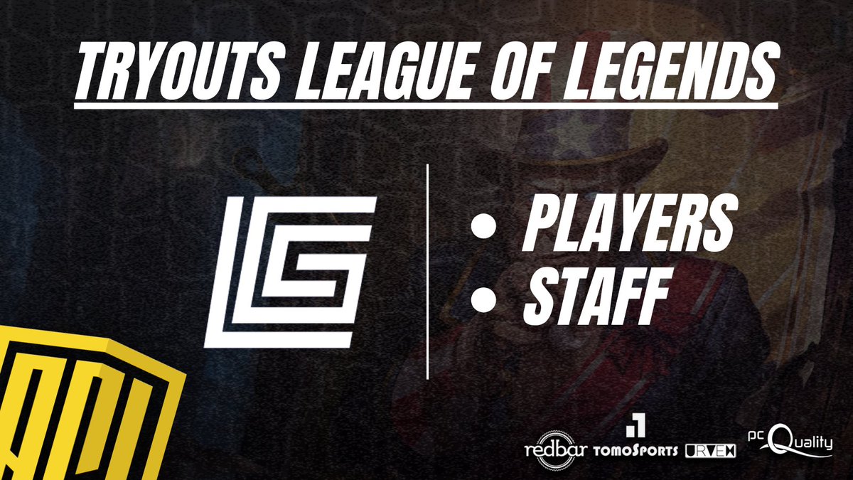 ACLesports_'s tweet photo. 🟡 #TRYOUTS ⚫️

Continuem de Trys pel roster de #LeagueOfLegends  per la lliga LLOP MASTER @Gamesportselect !

Si estàs interessat tant de Staff com jugador, envia'ns un MD!

#GoGooACL💛🖤 #SomosACL https://t.co/wcPFm54Qk6