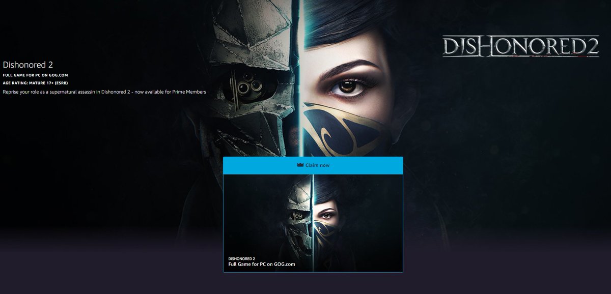 Dishonored 2 (via GOG) com entrega - GOG - GGMAX