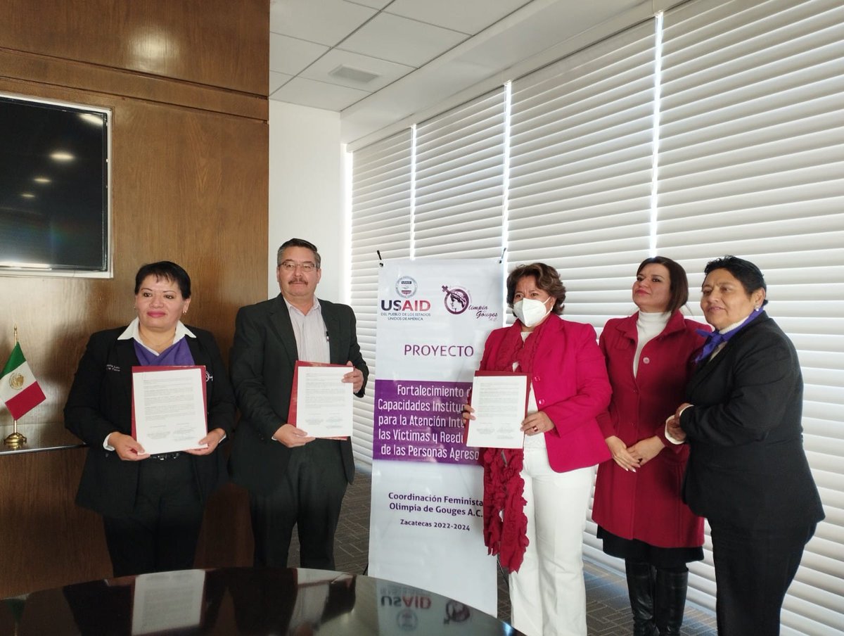 GougesAc's tweet image. Firma Convenio la  Coordinación Feminista Olimpia de Gouges y Servicios de Salud del Estado de Zacatecas, para la realización del proyecto denominado “Fortalecimiento de Capacidades Institucionales para la Atención Integral de las Víctimas y reeducación de las Personas Agresoras”