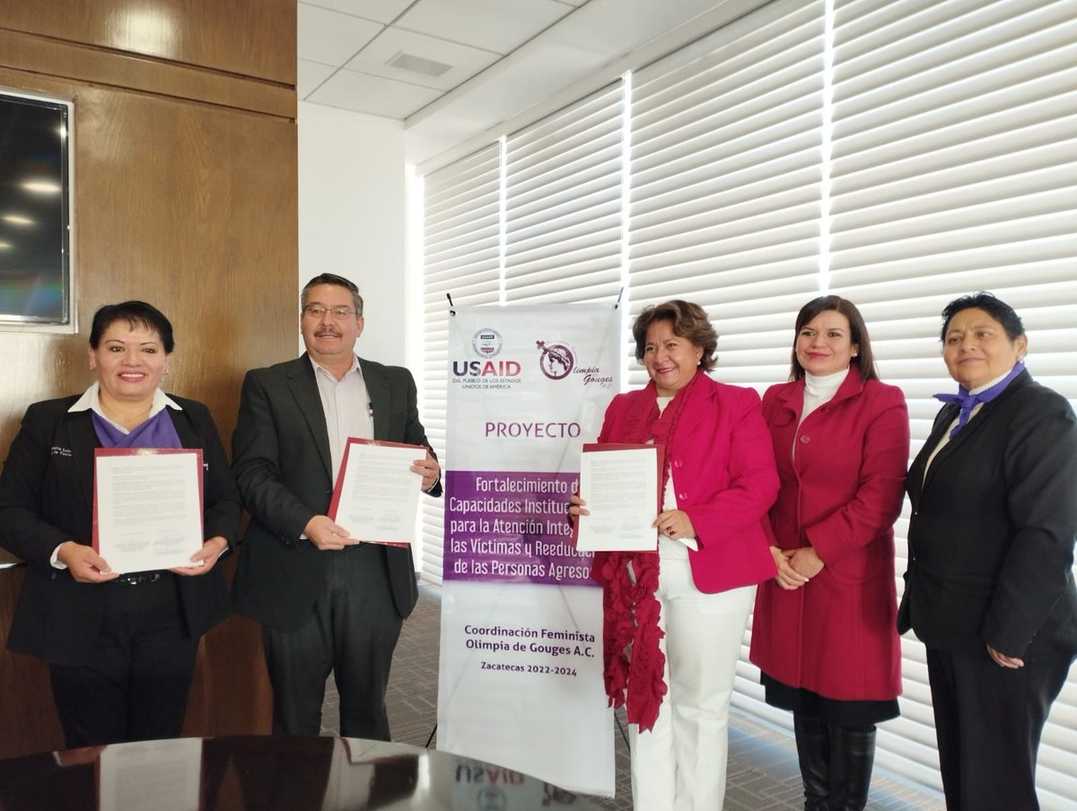 GougesAc's tweet image. Firma Convenio la  Coordinación Feminista Olimpia de Gouges y Servicios de Salud del Estado de Zacatecas, para la realización del proyecto denominado “Fortalecimiento de Capacidades Institucionales para la Atención Integral de las Víctimas y reeducación de las Personas Agresoras”