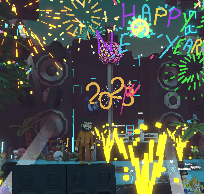 GuixCrypto's tweet photo. @TheSandboxGame @steveaoki @TheOfficialA7X @suecothechild @ParisHilton @deadmau5 @blond_ish Celebrating the end of the year in @TheSandboxGame Metaverse! ✨🎇 https://t.co/dxoKEQC5dE
