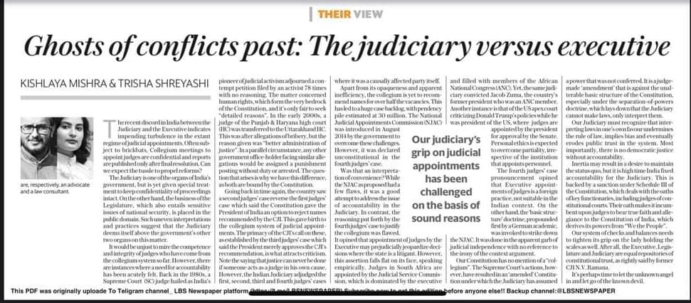 CclsrKiit's tweet photo. Our alumnis making an impact through their pen.
Ghosts of conflicts past : The judiciary versus executive.
https://t.co/7JRSckfojA
#cclsr #kiit #kiitschooloflaw #judiciary #executive https://t.co/A8OK9gB8Yu