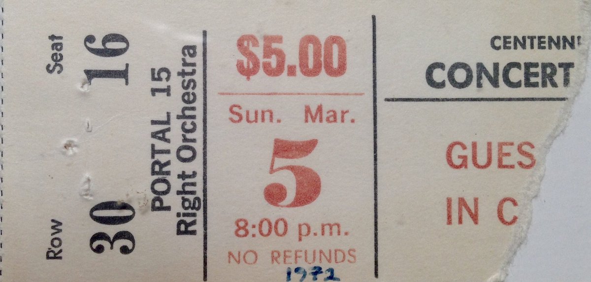 kcporteous's tweet photo. It’s been awhile since you could see this bad boy for 5 bucks, but I’m sure looking forward to tomorrow night. A little late for requests but  would love to hear unplugged versions of #ClockOnTheWall &amp; #HeartbrokenBopper #BurtonCummings @burtoncummings https://t.co/0jkNAKpY9t