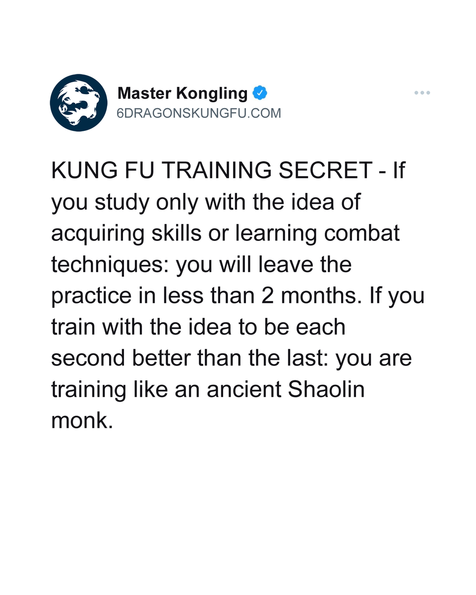 6dragonskungfu's tweet photo. #KUNGFU #TRAINING #SECRET: #study 4 #skills or #combattechniques? You will leave in 2 months. #Train to be each time better than the last? You are a #Shaolinmonk
FOLLOW THE CORE COURSE (from white to black belt): https://t.co/UbhTiowP9b
#6DKF #Shaolin #martialarts #motivation https://t.co/jFtFtarLK2