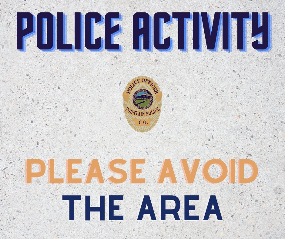 City of Fountain, CO on Twitter "Police Activity in the 500 block of Royalty Pl Please avoid