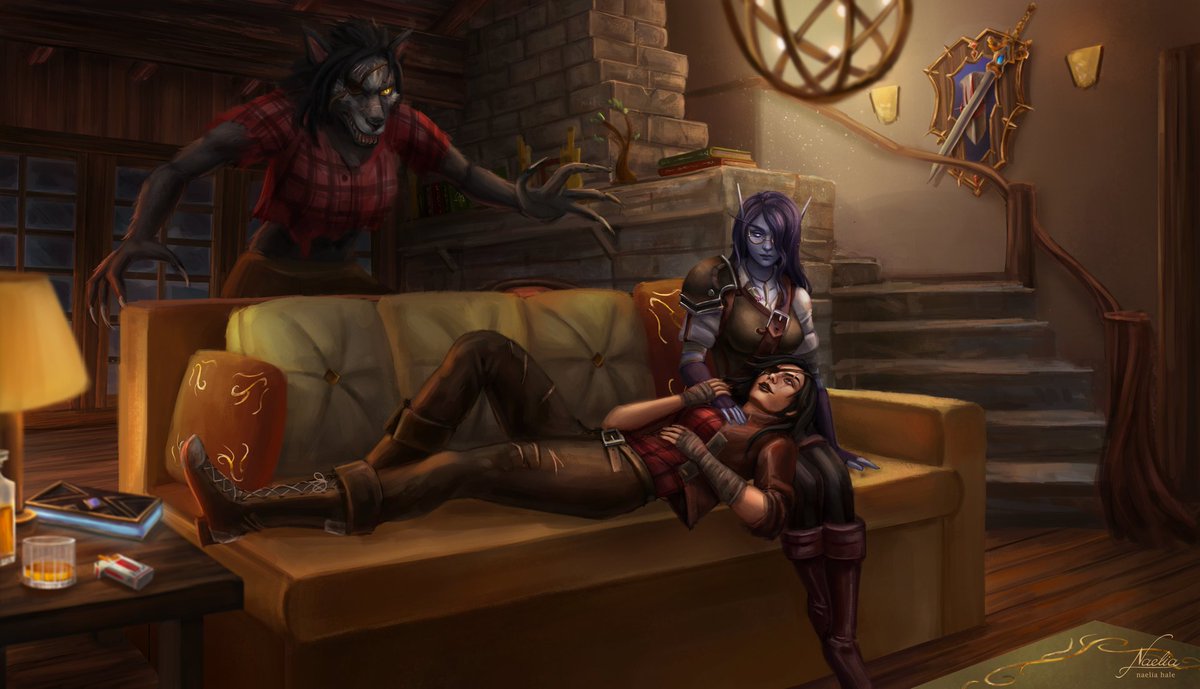 NaeliaHale's tweet photo. Lyra and Cath, the last commission of the year. ✨ #Warcraft https://t.co/EGYfiNSN62