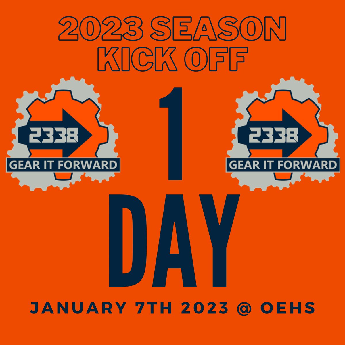 FIRST2338's tweet photo. Who's excited?! See everyone tomorrow. *Charge up* 🔋your computer tonight! Be ready to enter in the passcode to the game manual. #FIRSTisForEveryone #omgbots #CHARGEDUP #kickoff2023 #TGIF https://t.co/BoT2BuMvBK