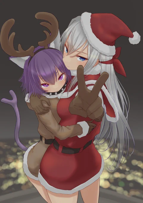 2022年のクリスマス絵はもうこれでいいや(ヽ'ω`) 