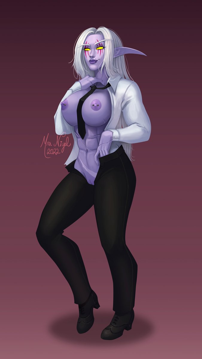 MrsNiyel's tweet photo. Is anyone into suits? ;)))

#WarcraftRP #RolePlaying #EpsilonWoW #MoonGuard  #WyrmrestAccord #NSFWart #LewdArt #PinUpArt #NSFWRP #NightElf #Kaldorei https://t.co/xsjlWBfnWz