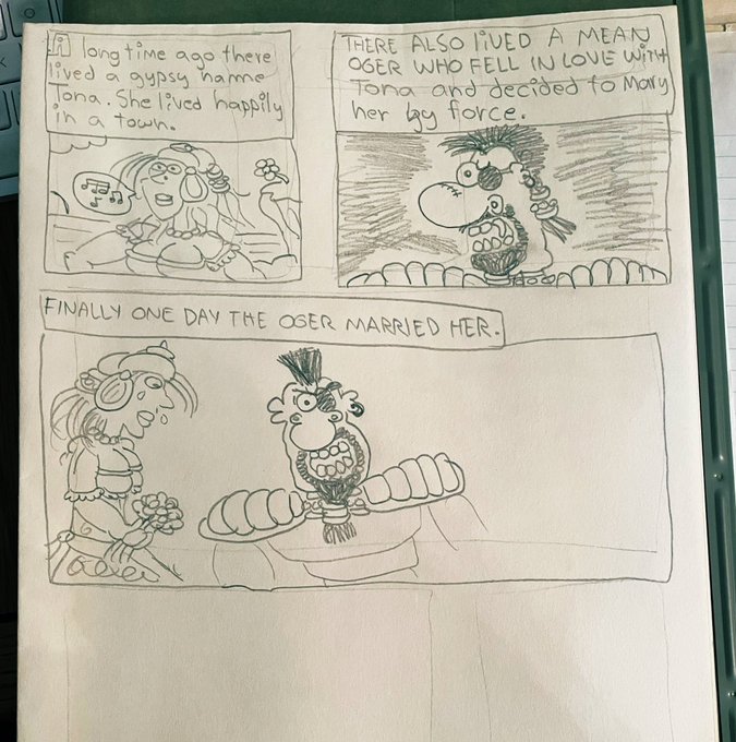 I found an unfinished comic I was making when I was 12 years old. It's clear the weight of consequences by the protagonist could not allow the story to continue. 