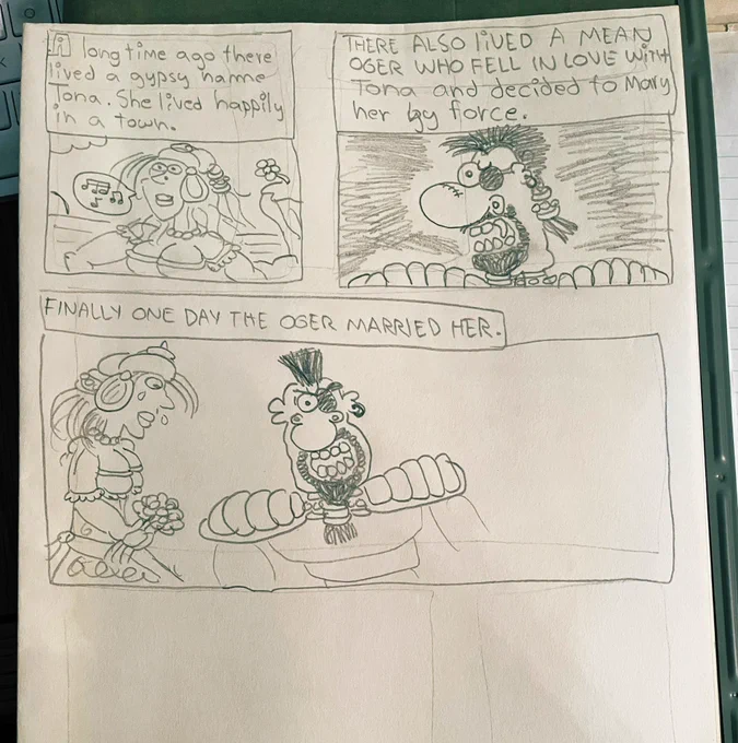 I found an unfinished comic I was making when I was 12 years old. It's clear the weight of consequences by the protagonist could not allow the story to continue. 