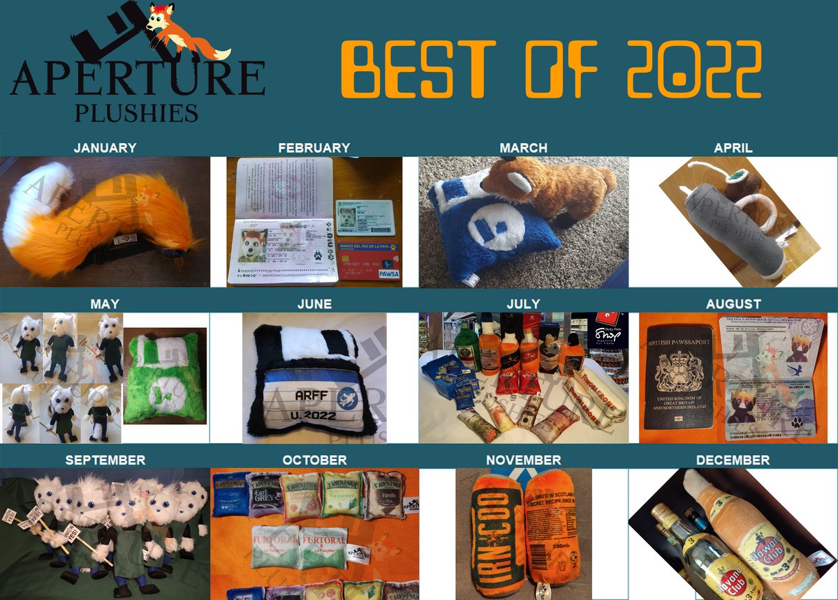 LeoTheFox7's tweet photo. 🇬🇧Best works from 2022
🇦🇷Mejores trabajos de 2022
#AperturePlushies #furry #fursuitmaker #furries #furryfandom #furryartist #plush #plushies #FurryID #commissionsopen #ComisionesAbiertas #commissions https://t.co/5LZvBRjWrH