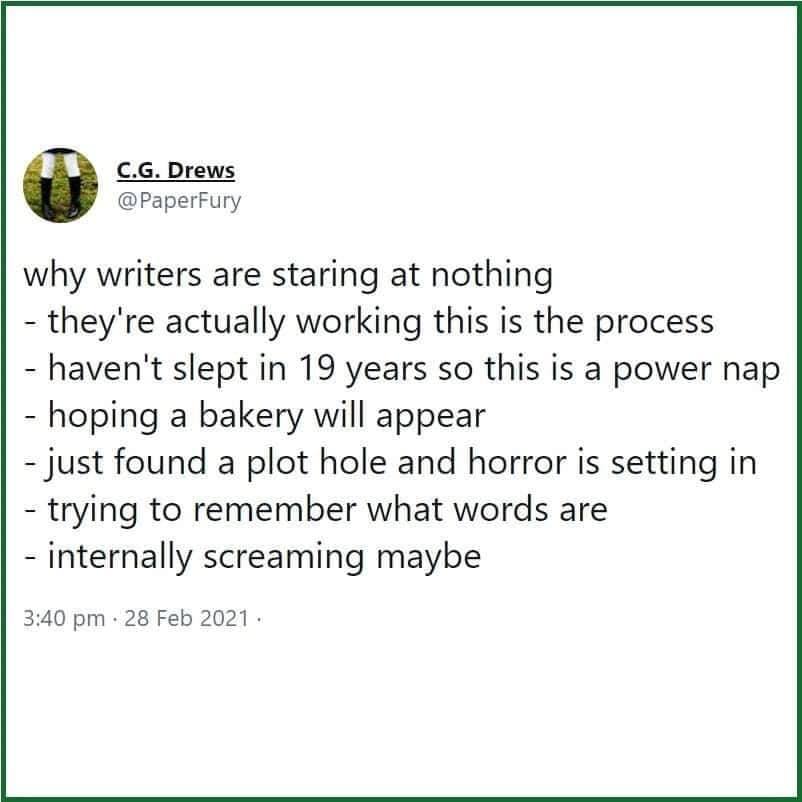 Accurate. 
@paperfury 
#booktwitter #kfbreene #authorsoftwitter #writerslife