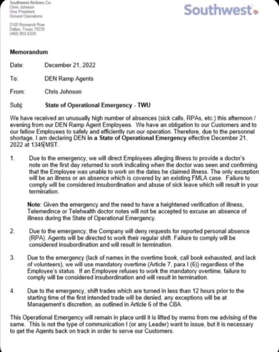 ljmontello's tweet photo. I wish all Southwest Airlines employees a very happy strike and class action lawsuit. https://t.co/rL0QnP2o4o