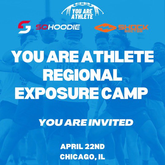 Kayden Meverden (@kayden_meverden) on Twitter photo I'm honored to be invited to the <a href="/youareathlete/">You Are Athlete</a> Regional Exposure Camp in Chicago, IL on April 22, 2023. Hope to see you there! <a href="/ShockDoctor/">Shock Doctor</a> I'm honored to be invited to the <a href="/youareathlete/">You Are Athlete</a> Regional Exposure Camp in Chicago, IL on April 22, 2023. Hope to see you there! <a href="/ShockDoctor/">Shock Doctor</a>