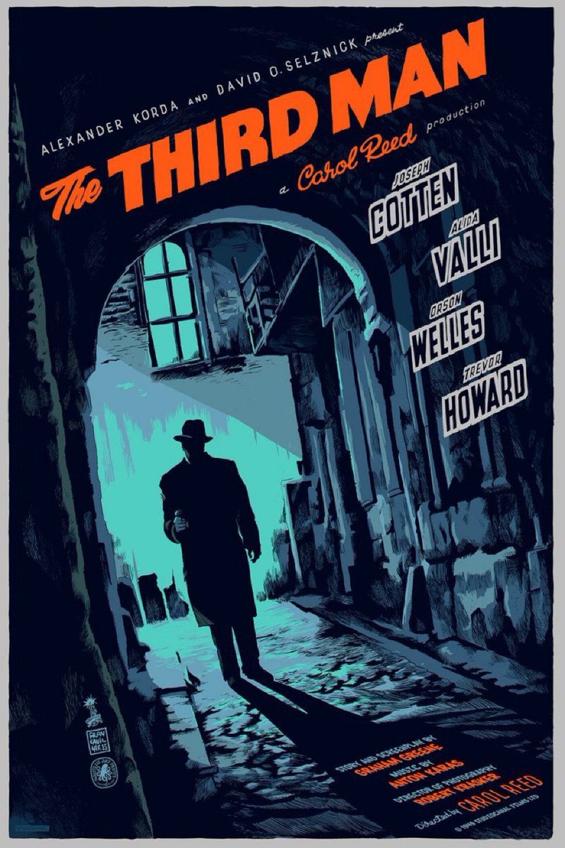 MichaelWarbur71's tweet photo. A fantastic modern poster of THE THIRD MAN (1949)

by Laurent Durieux https://t.co/Ii9T90mSLi