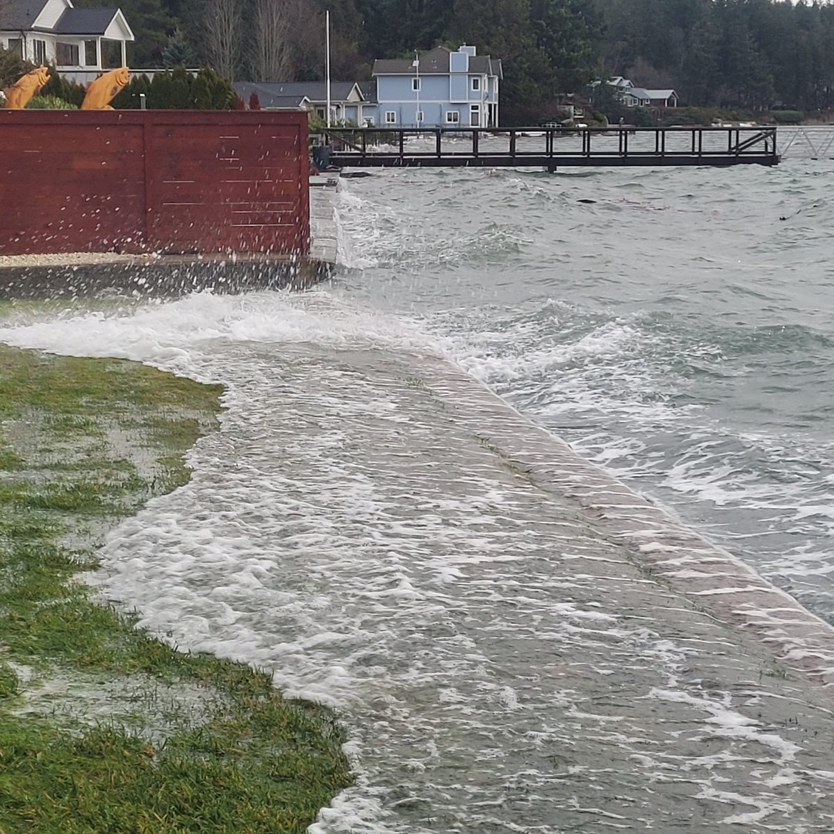 avincent143's tweet photo. @waDNR When bulkhead becomes sea level. Gig Harbor, WA at high tide on 12/27. https://t.co/mYUoew1VWk