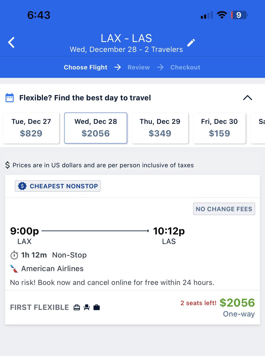 Native_808's tweet photo. Shame on you @AmericanAir #pricegouging #badform https://t.co/0UGjvuv290