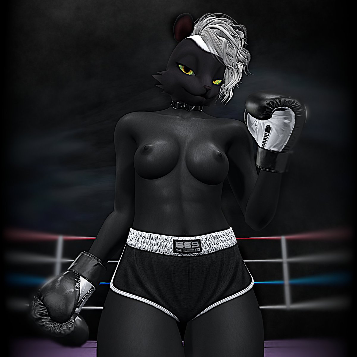 BadAppleTracy's tweet photo. Happy late #BoxingDay. Hope your Holidays have been a "knockout". Stay rotten my darlings and I'll #SpoilYouSoon when I return to the ring in January to defend my championships @HonorPro_SL & @vwewrestling.
#SecondLife #nsfwtwt #SLBoxing #furry https://t.co/3PYhTFw51G