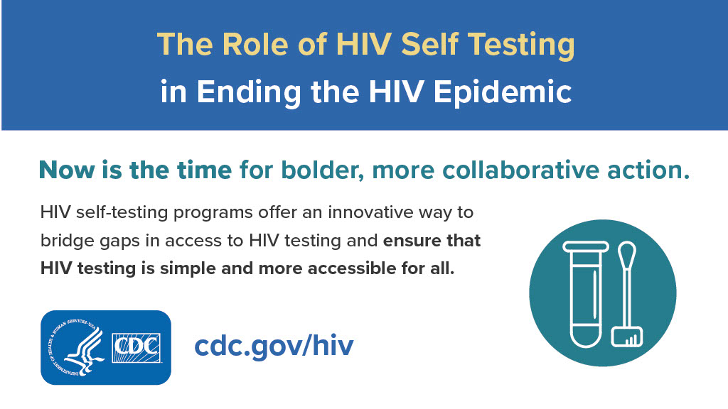 CDC_HIV's tweet photo. #HIV self-testing can address many barriers to in-person testing, such as service disruptions, stigma, testing time, geographic barriers, privacy concerns, and more.

Learn how self-testing can help  #EndHIVEpidemic in the U.S. https://t.co/1Wd8h20FwG

#EHE https://t.co/Rt5RVbmwFq