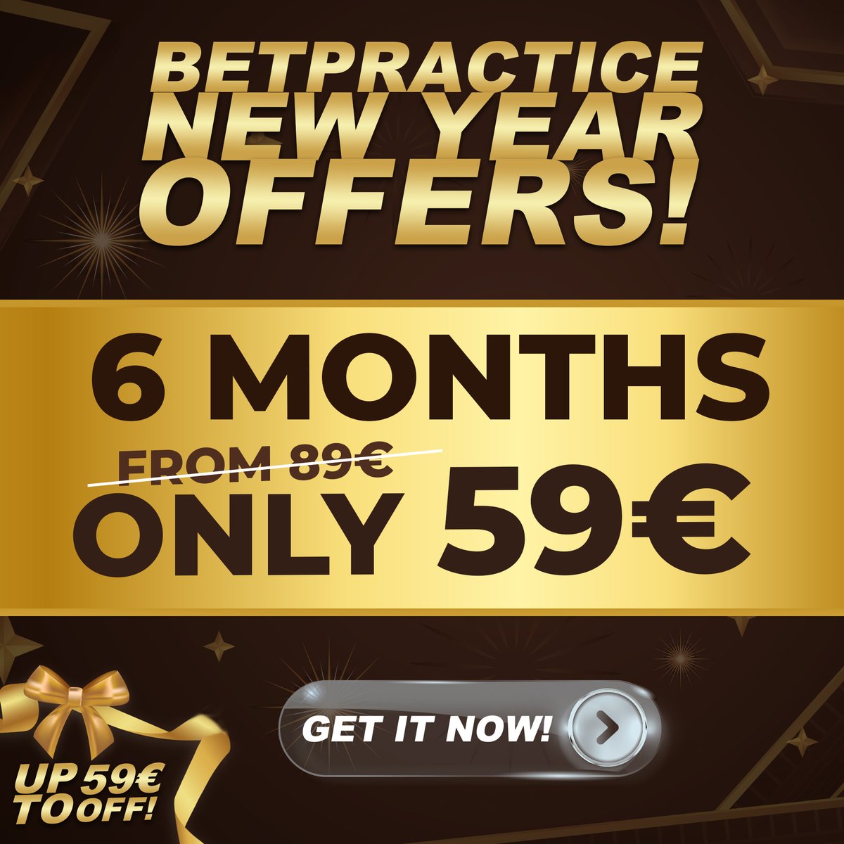 🎁 Gift Yourself with a 6 Month Subscription for just 59€ ‼️
Get It Now! 👉🏻 subscribe.betpractice.com/?lang=en