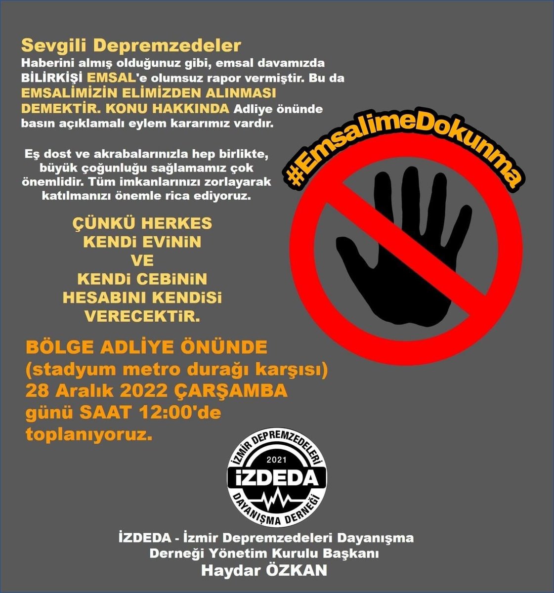 Suzan Oldaş (@oldassuzan) on Twitter photo Evini isteyen yuvasını özleyen yarın orada olsun olsun ki emsaline sahip çıksın #izmireKulakVerin #EmsalimeDokunma <a href="/haydarozkan90/">Haydar Özkan</a> Evini isteyen yuvasını özleyen yarın orada olsun olsun ki emsaline sahip çıksın #izmireKulakVerin #EmsalimeDokunma <a href="/haydarozkan90/">Haydar Özkan</a>