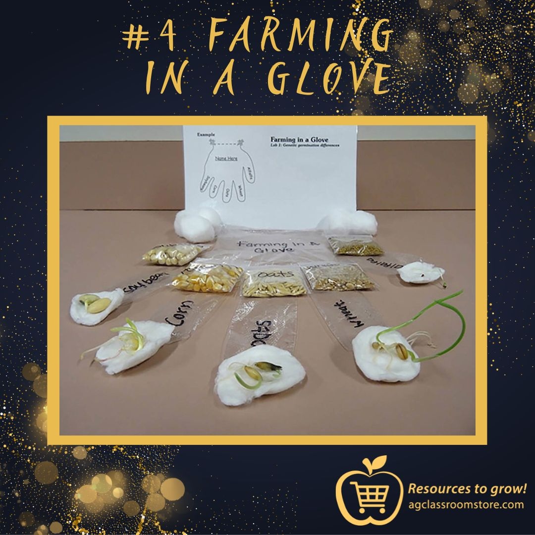 resourcestogrow's tweet photo. Coming in at #4 is the Farming in a Glove kit! 🌱https://t.co/XKDP1Vdi63 Students sprout crop seeds with this kit. What type of seeds do you sprout in your classroom? 🌱

#2022top15 #classroomreadykits #webringagtotheclassroom #agclassroomstore #resourcestogrow #agliteracy https://t.co/AzEvwlwbUt