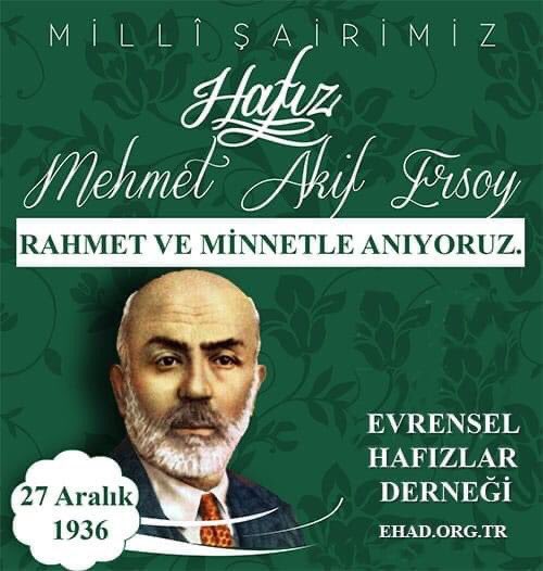 ehadgm's tweet photo. Bu yol ki Hak yoludur, dönme bilmeyiz, yürürüz;

Değil mi ortada bir sine çarpıyor, yılmaz,
Cihan yıkılsa emin ol bu cephe sarsılmaz!
🇹🇷 İstiklal Şairimiz #HAFIZ #MehmetAkifErsoy'u sevgi ve rahmetle anıyoruz. https://t.co/VrwHr3eCUd