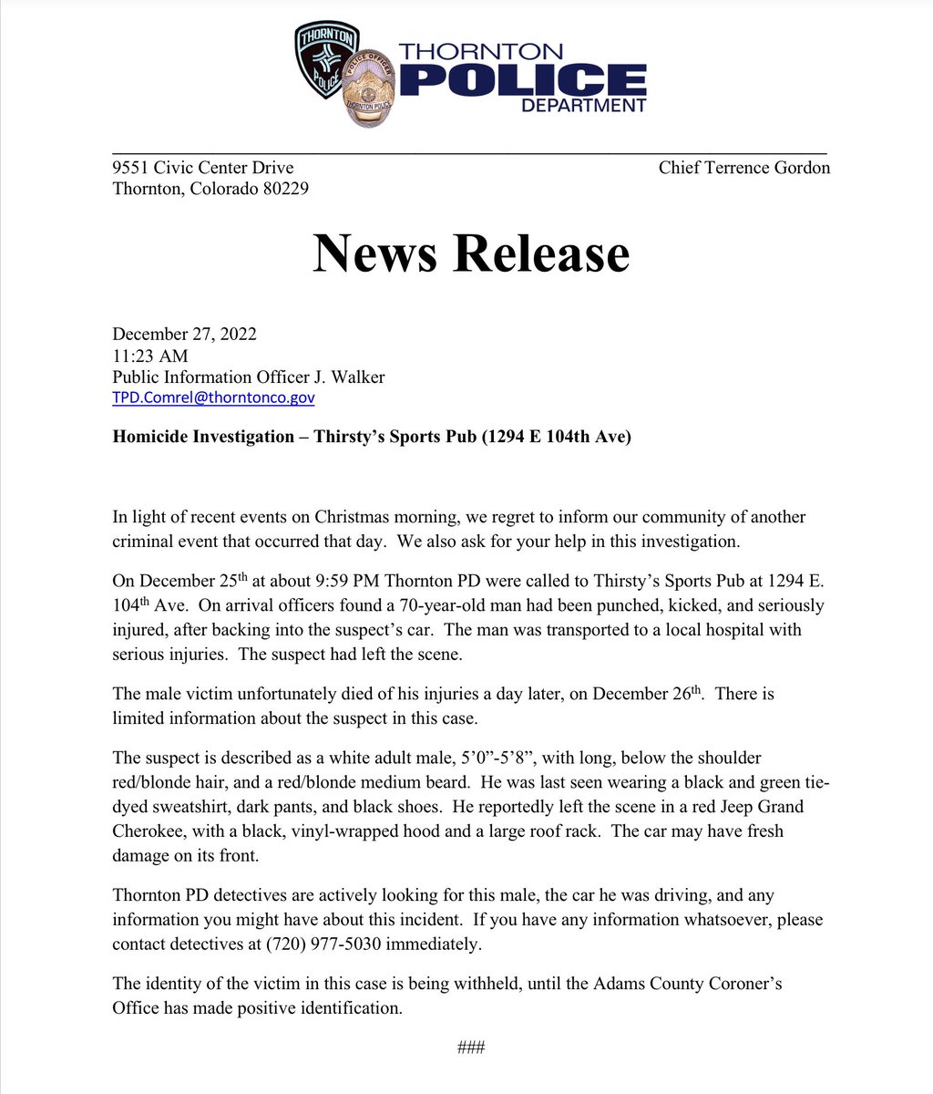 ThorntonPolice's tweet photo. https://t.co/8HCOL1TBgV