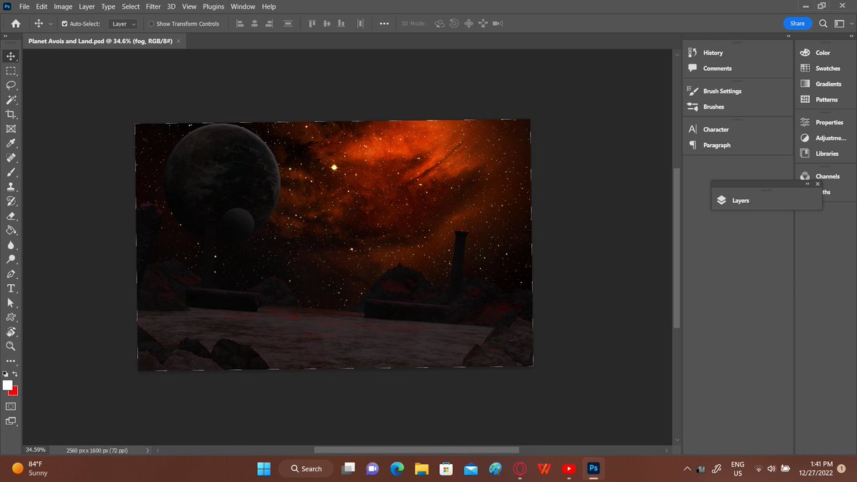 iam_artness's tweet photo. Another planet from the red frequency Planet Avois #WIP #artshare #spaceart https://t.co/man28tKcWP