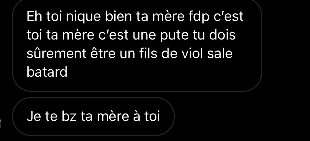 J’avais presque jamais look mes mp insta, et bah y’a vraiment des gens vraiment cool qui donne bcp d’amour (merci❤️) 
Et d’autres.. 😅