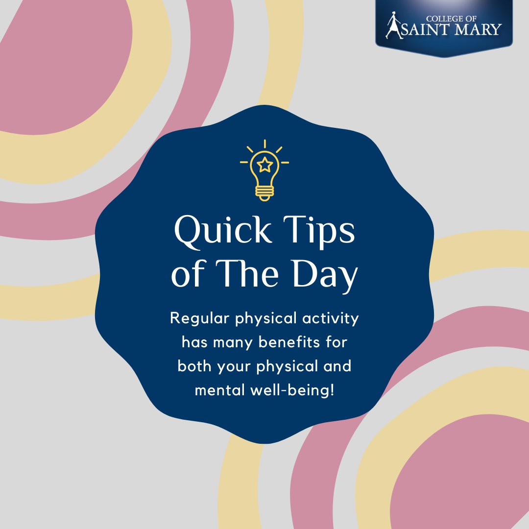 VarnadoKimberly's tweet photo. Regular physical activity is one of the most important things you can do for your health. Being physically active can improve your brain health and more.

Visit our website: https://t.co/9eEJE9g3c9 

#CSMDPT #DPTJEDI #JEDICODE #healthequity #diversityinPT #publichealth #CSM https://t.co/vTilVrkRBW